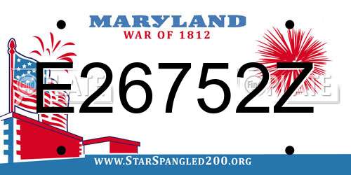 E26752Z Maryland License Plate