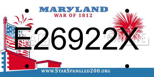 E26922X Maryland License Plate