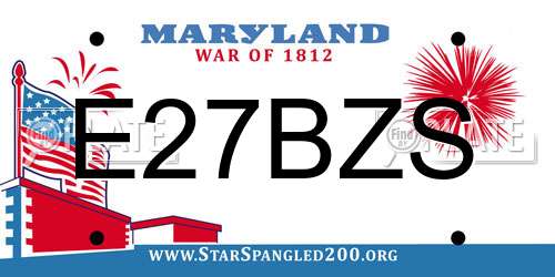 E27BZS Maryland License Plate