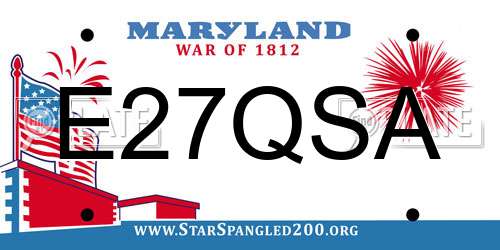 E27QSA Maryland License Plate