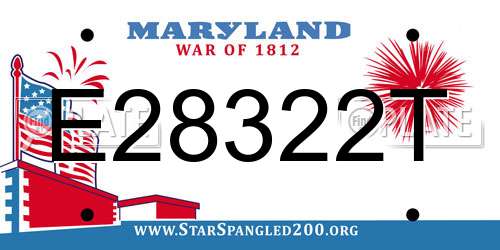 E28322T Maryland License Plate