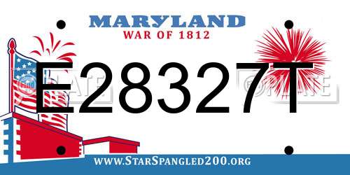 E28327T Maryland License Plate