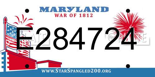 E284724 Maryland License Plate