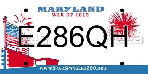 E286QH Maryland License Plate