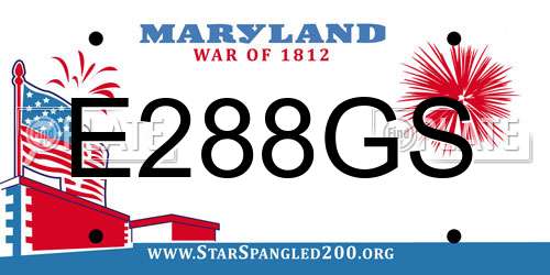 E288GS Maryland License Plate