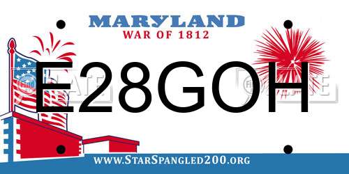 E28GOH Maryland License Plate