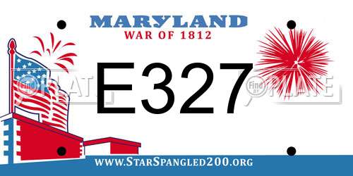 E327 Maryland License Plate