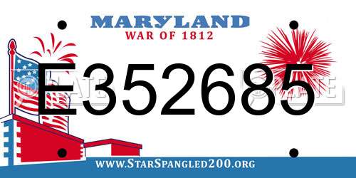 E352685 Maryland License Plate