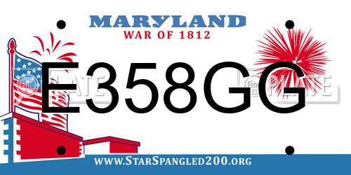 E358GG Maryland License Plate