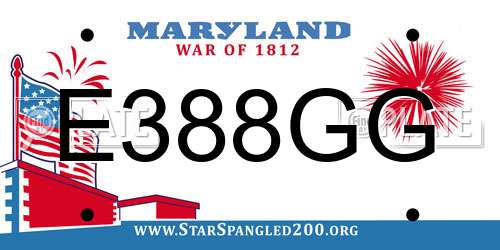 E388GG Maryland License Plate