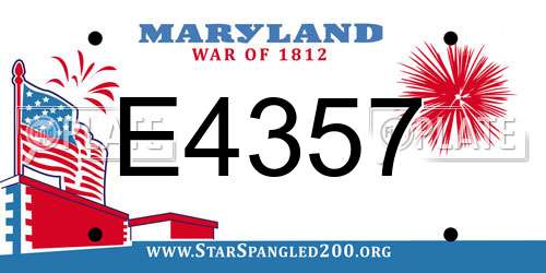 E4357 Maryland License Plate