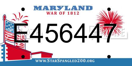 E456447 Maryland License Plate