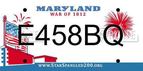 E458BQ Maryland License Plate