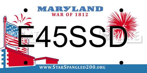E45SSD Maryland License Plate