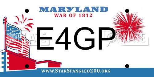 E4GP Maryland License Plate