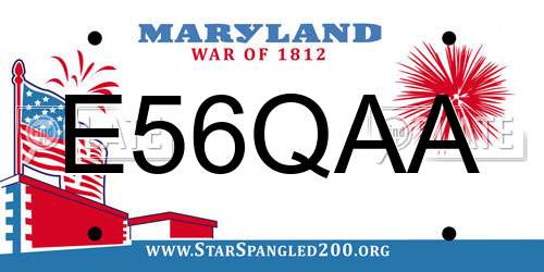 E56QAA Maryland License Plate