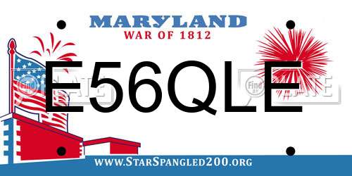 E56QLE Maryland License Plate