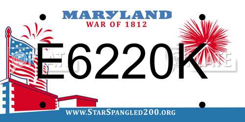 E6220K Maryland License Plate