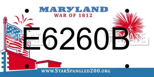 E6260B Maryland License Plate