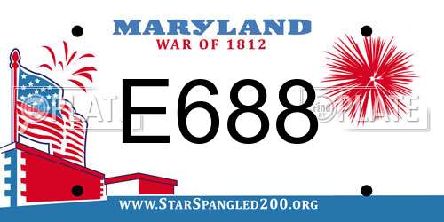 E688 Maryland License Plate