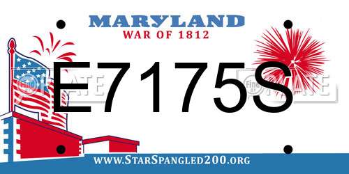 E7175S Maryland License Plate