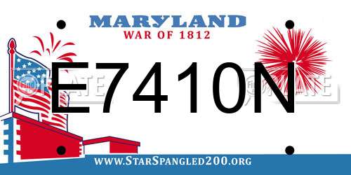 E7410N Maryland License Plate