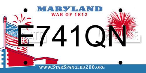 E741QN Maryland License Plate