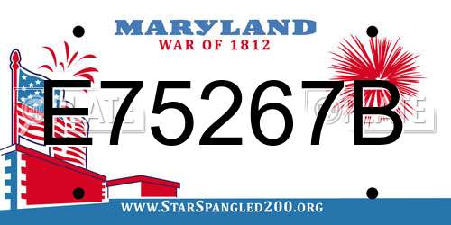 E75267B Maryland License Plate