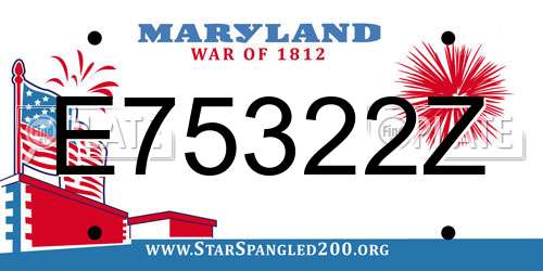E75322Z Maryland License Plate