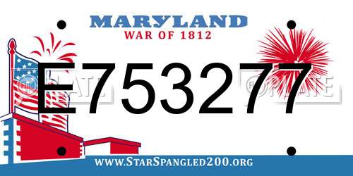 E753277 Maryland License Plate