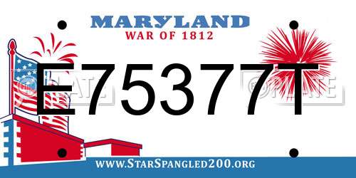 E75377T Maryland License Plate