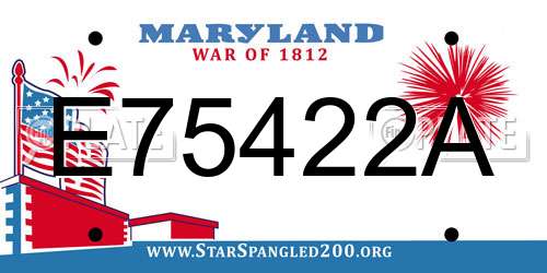 E75422A Maryland License Plate