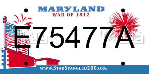 E75477A Maryland License Plate