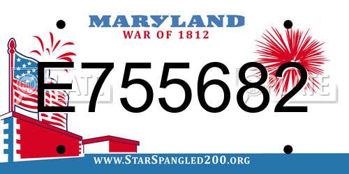 E755682 Maryland License Plate