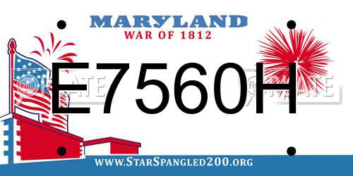E7560H Maryland License Plate