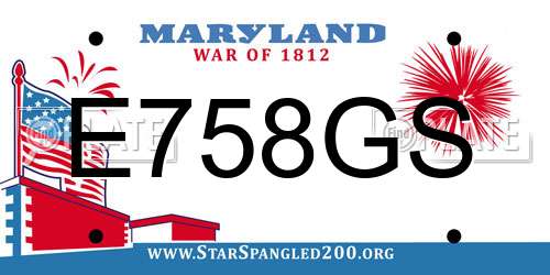 E758GS Maryland License Plate