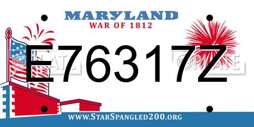 E76317Z Maryland License Plate