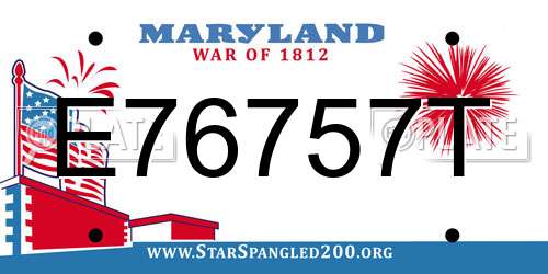 E76757T Maryland License Plate