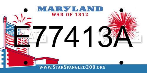 E77413A Maryland License Plate