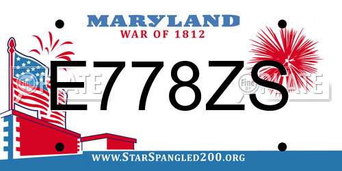 E778ZS Maryland License Plate