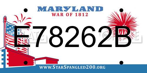 E78262B Maryland License Plate