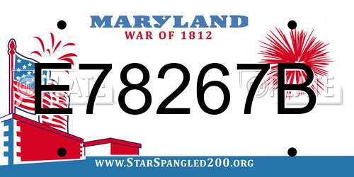 E78267B Maryland License Plate