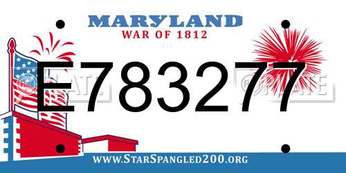 E783277 Maryland License Plate