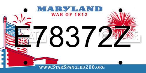 E78372Z Maryland License Plate