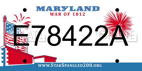 E78422A Maryland License Plate