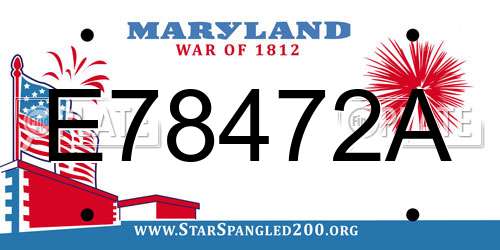 E78472A Maryland License Plate