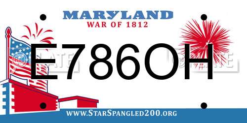 E786OH Maryland License Plate