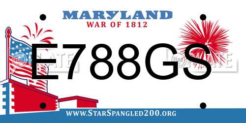 E788GS Maryland License Plate
