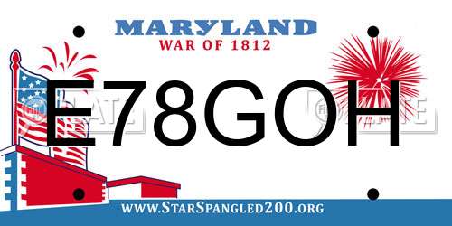 E78GOH Maryland License Plate