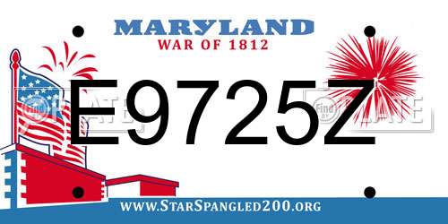 E9725Z Maryland License Plate